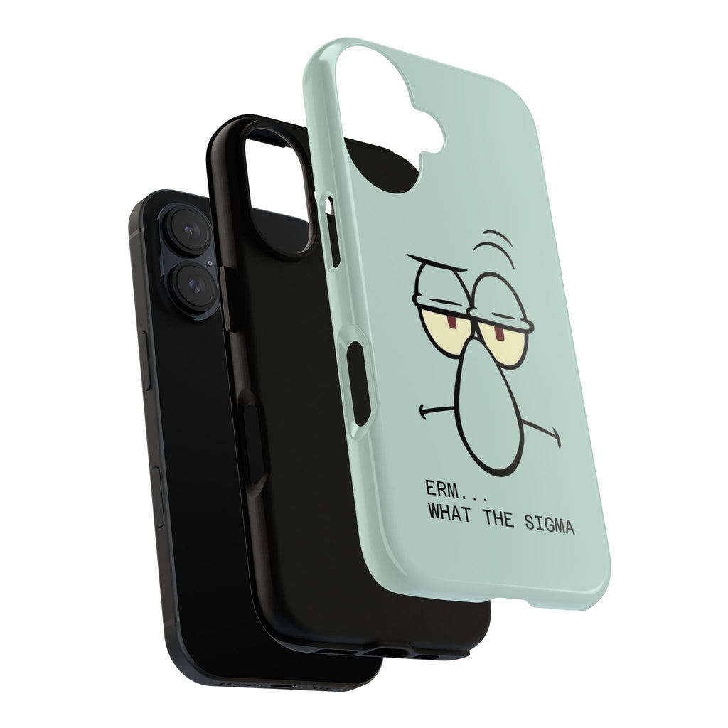 Phone Case — 'Erm... What the Sigma' Funny Squid Face Protective Case