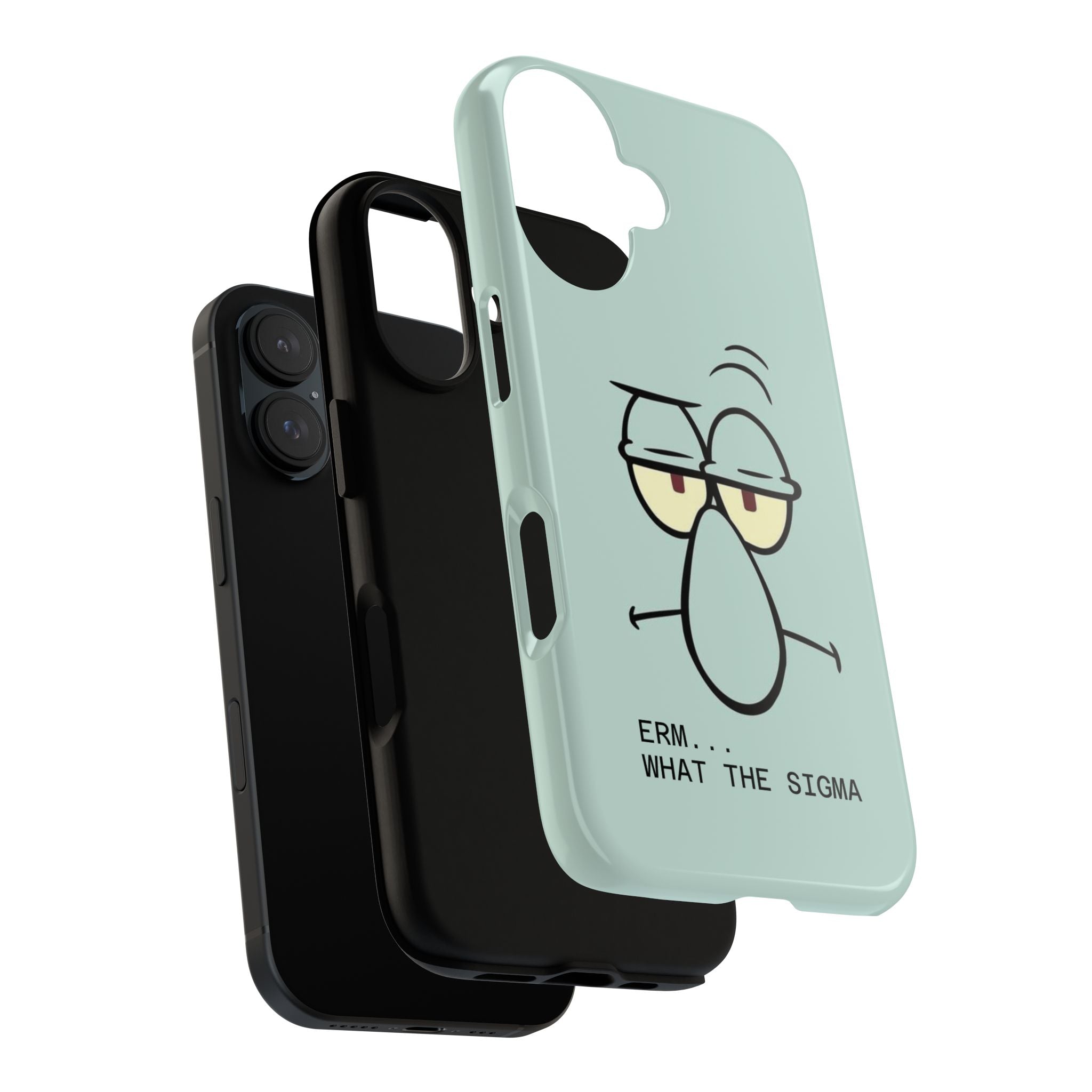 Phone Case — 'Erm... What the Sigma' Funny Squid Face Protective Case
