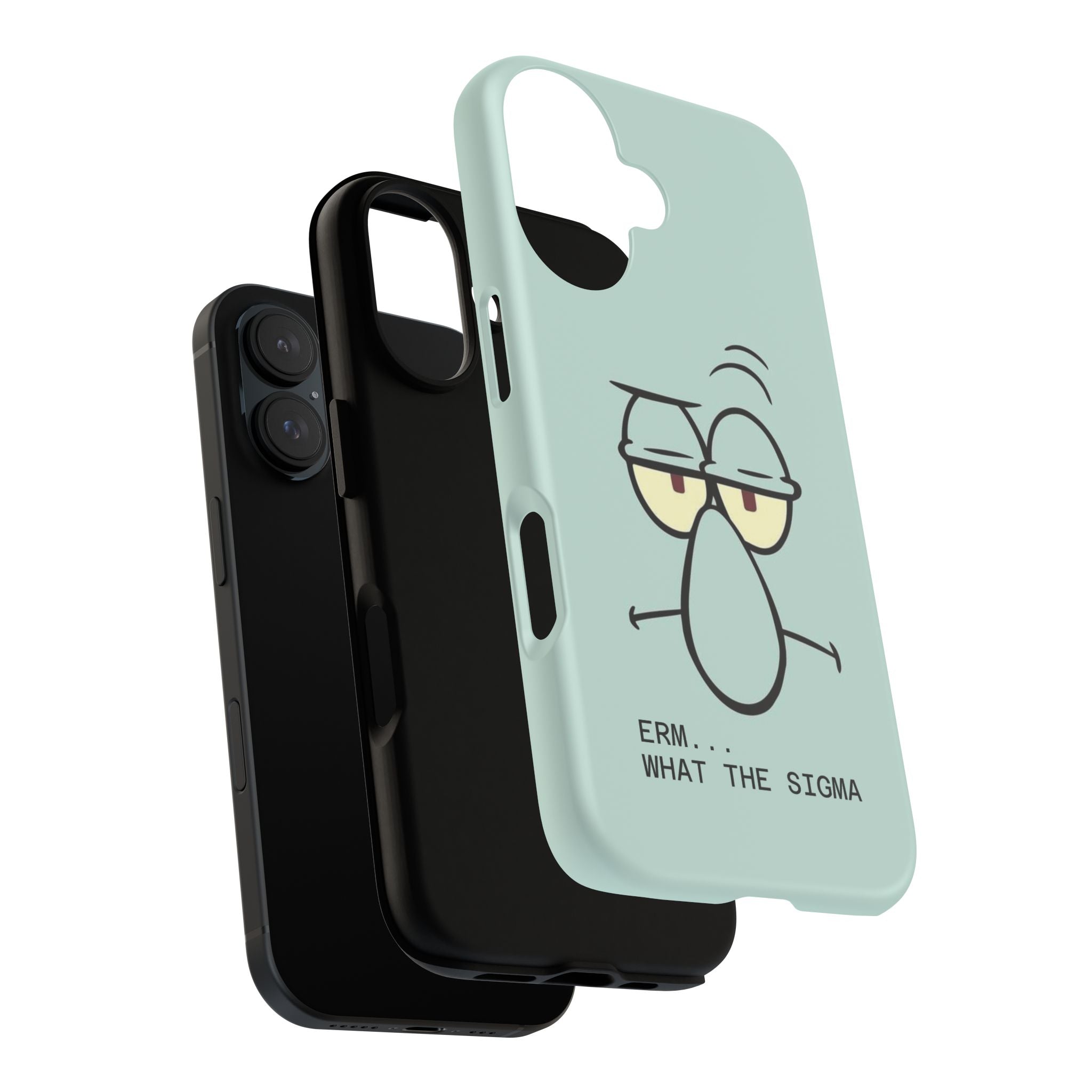 Phone Case — 'Erm... What the Sigma' Funny Squid Face Protective Case