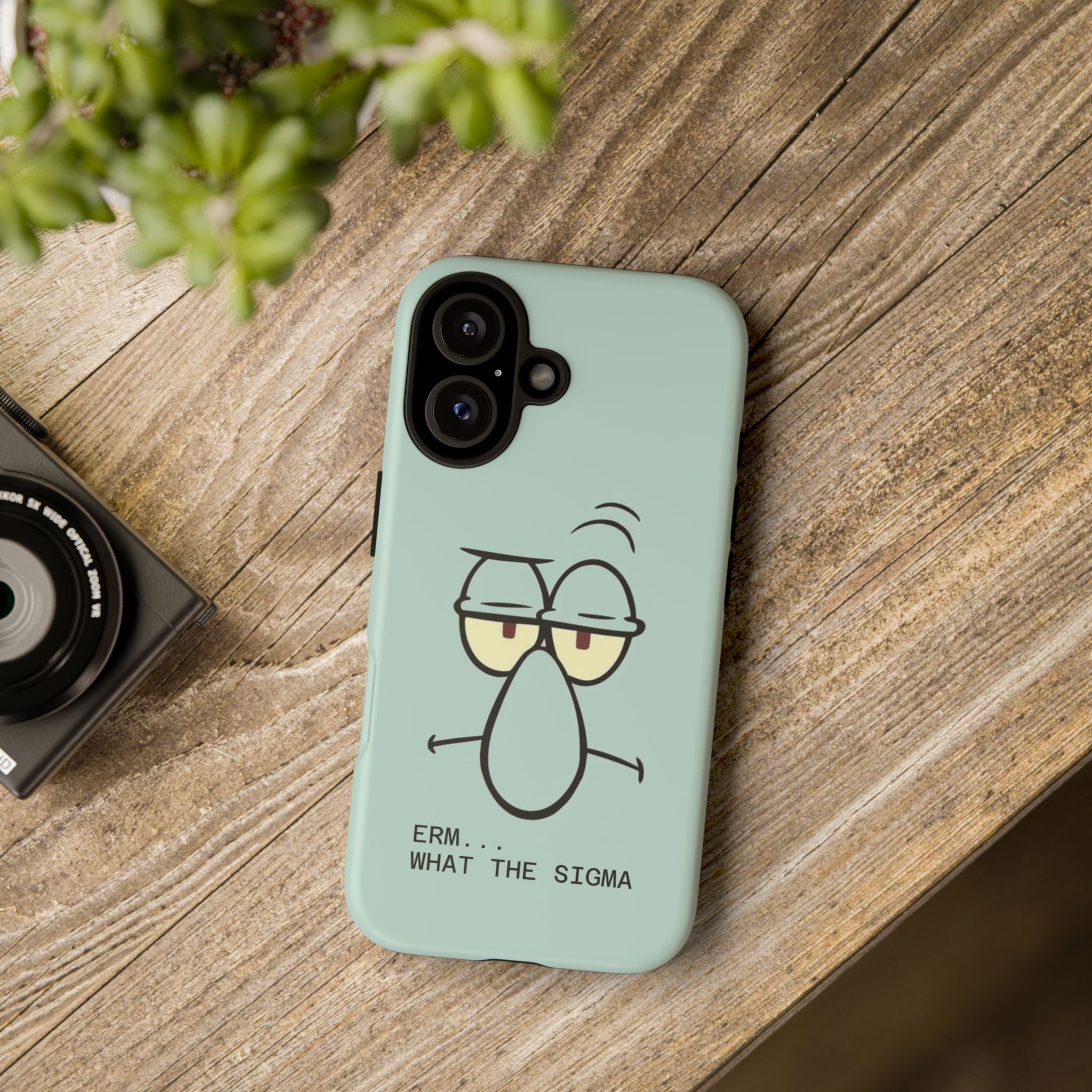 Phone Case — 'Erm... What the Sigma' Funny Squid Face Protective Case