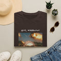 T-Shirt — 'girl, whatever' Cat Photo Tee | Funny Retro Sunset Graphic