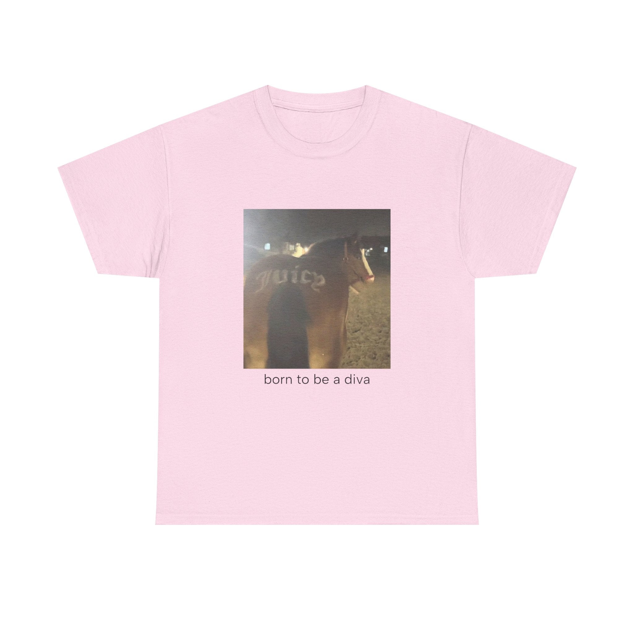 T-Shirt — 'born to be a diva' Photo Graphic Tee